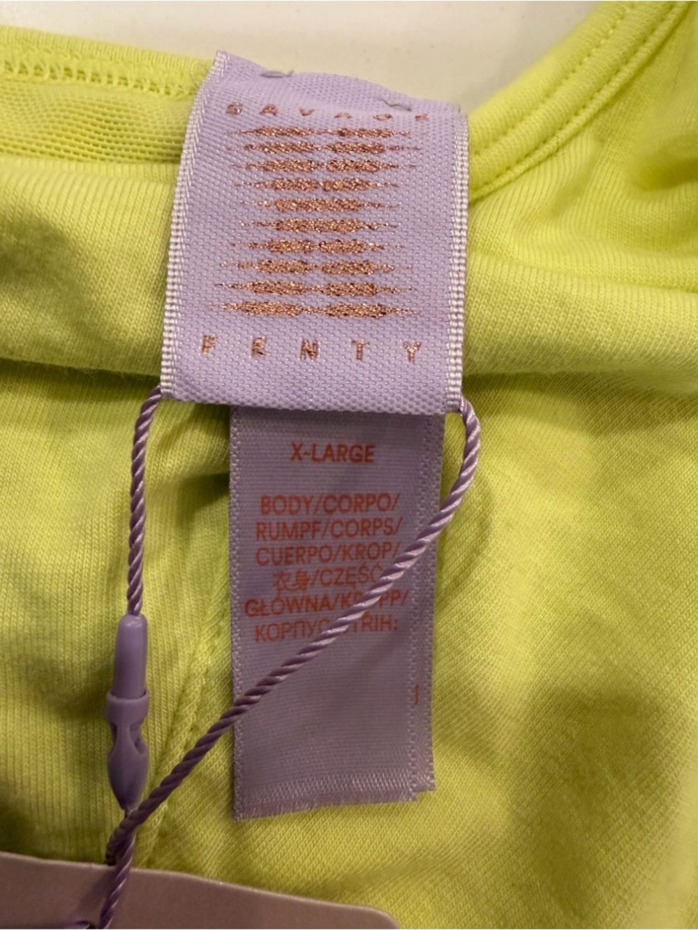 NWT โจ Savage X Fenty Neon Lime Green Bralette โ Size XL - Picture 4 of 4